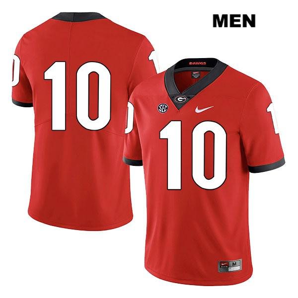 Georgia Bulldogs Men's Malik Herring #10 NCAA No Name Legend Authentic Red Nike Stitched College Football Jersey HBA8456SQ